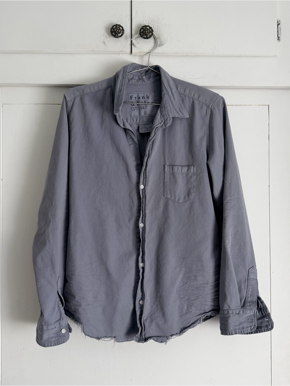 Frank & Eileen Barry Famous Denim Blouse - Grey